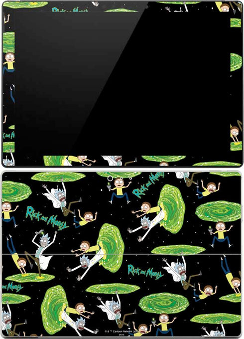 Adult Swim Rick and Morty Portal Pattern Surface Pro (2017) Skin